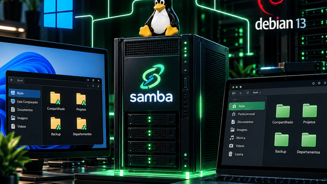 Implementação de um File Server Samba com Integração Windows/Linux no Debian 13